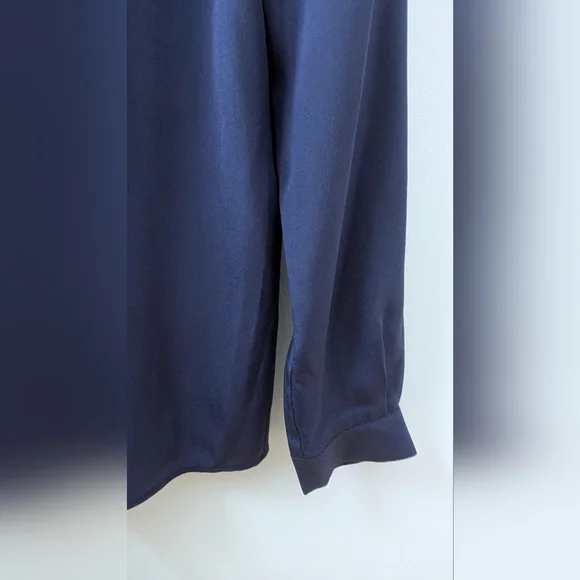 Thomas Pink Dark Blue/Purple Silk Button Down Shirt - Picture 6 of 8